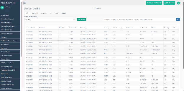 Admin transaction details screen