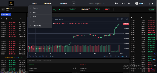 Futures trading interface built on the platform API